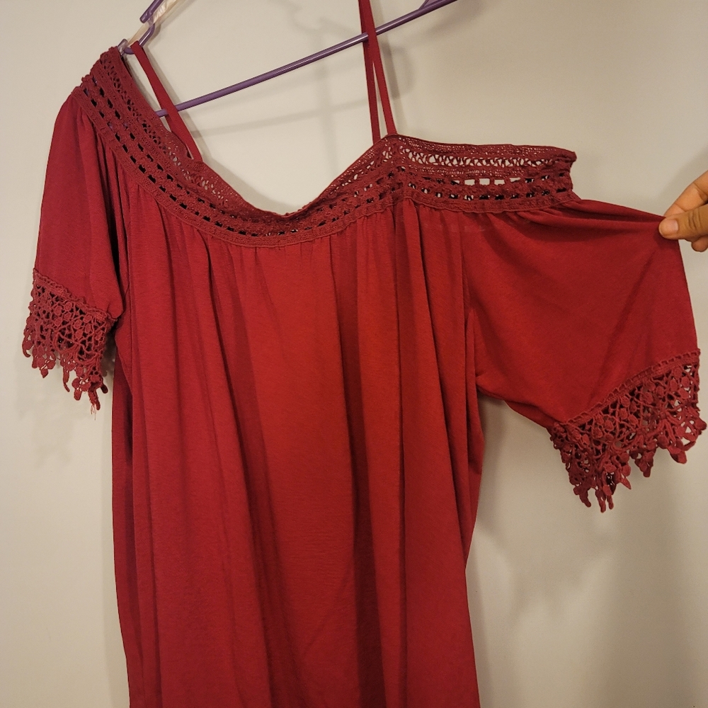 Dark pink top